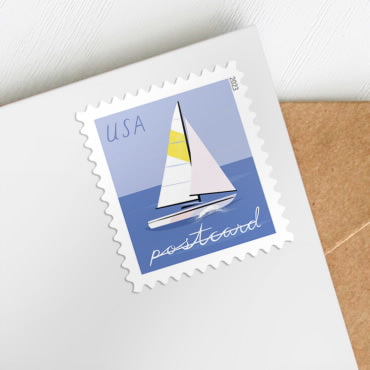 Postcard Stamps - Forests, Tides, and Treasures